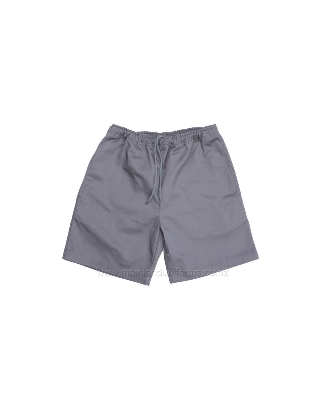 Grey Full Elastic Drill Shorts